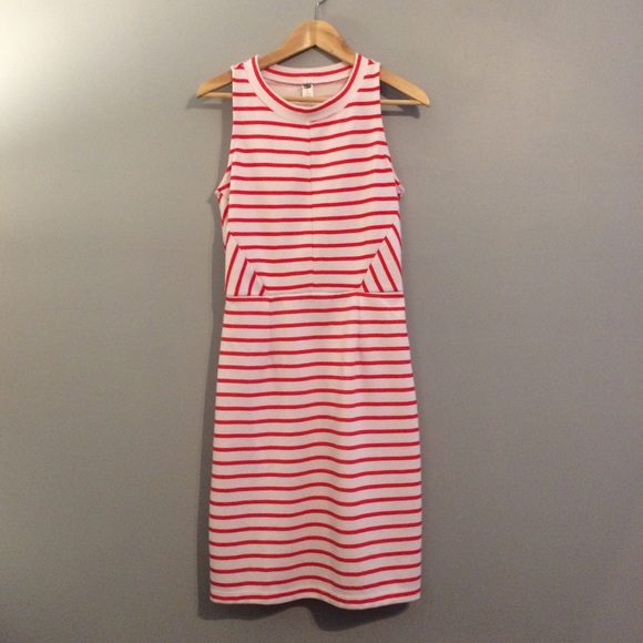 Old Navy Dresses Red White Striped Dress Poshmark